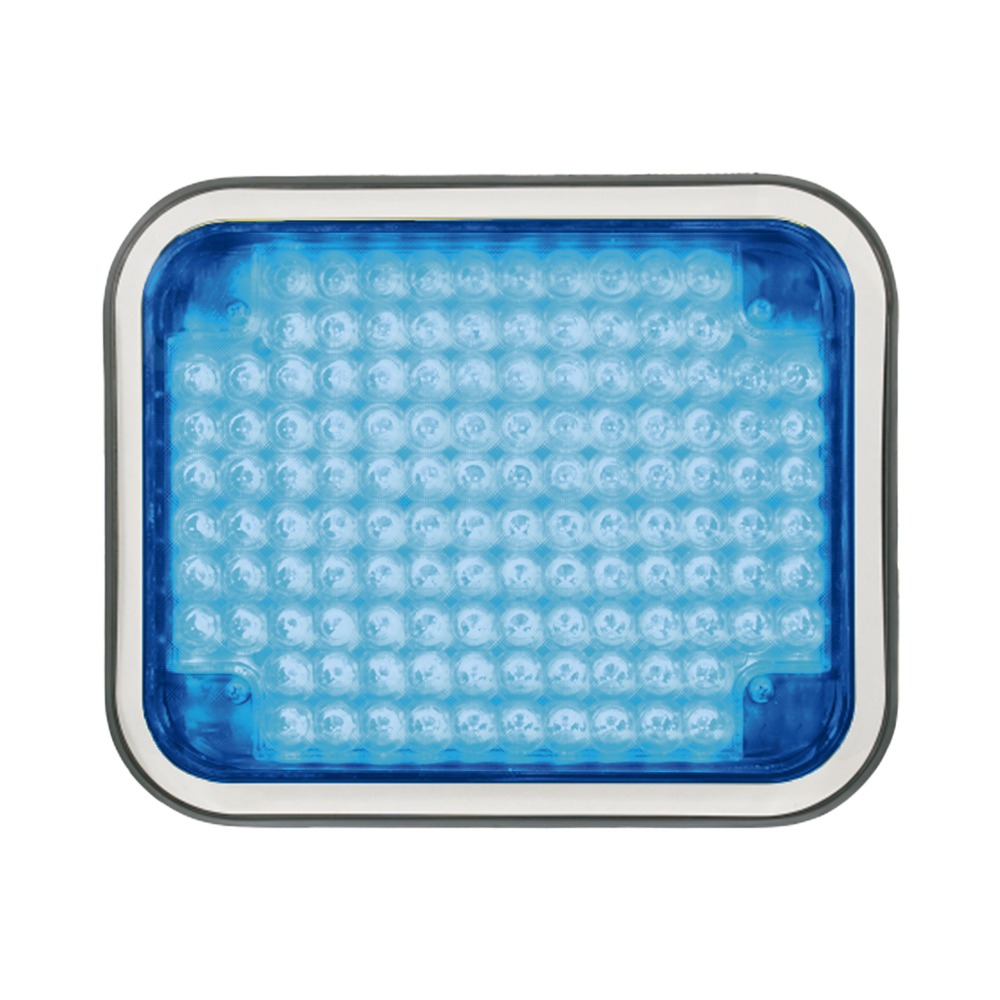 Luz perimetral LED azul 7x9 con bisel