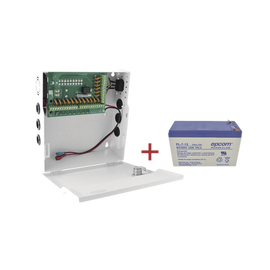 Kit / Fuente con 18 salidas / 20 Amperes totales / Ajuste de voltaje de 11-15 V / 20 A modelo PLK12DC20ABK / + Batería incluída PL712