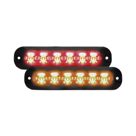 Luz Auxiliar Serie X3705, 6 LEDs Ultra Brillantes, multicolor Rojo / Ambar