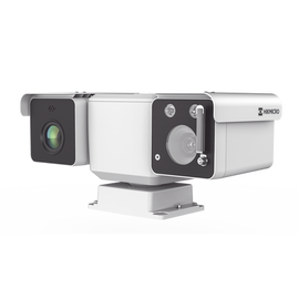 Mini Punta de Poste IP Dual / Térmica 25 mm (384 X 288) + Óptico 32X (4 Megapixel) / 800 mts IR / IP66 / Detección de Temperatura / microSD