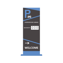 Pantalla Principal de Guía de Estacionamiento / 1 Módulo / Mensaje de Bienvenida / Uso con Aplicación de Guía de Estacionamiento