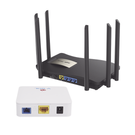 Kit 2 ONU Bridge V-Sol, Dual GPON/EPON con Router Home Mesh Ideal para distribuciones WISP de mayor cobertura Wi-Fi en Hogares y Oficinas