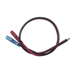 Cables en paquete dual / cable rojo y negro / 30 cm / terminal F1 en un extremo / puntas libres en el otro / Conexión a baterías de respaldo.