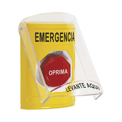 Botón Multipropósito, Texto Emergencia, Llave para Restablecer, Bocina Integrada De Alarma, Tapa De Policarbonato, 2 Relevadores forma C, Interior