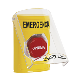 Botón Multipropósito, Texto Emergencia, Llave para Restablecer, Bocina Integrada De Alarma, Tapa De Policarbonato, 2 Relevadores forma C, Interior