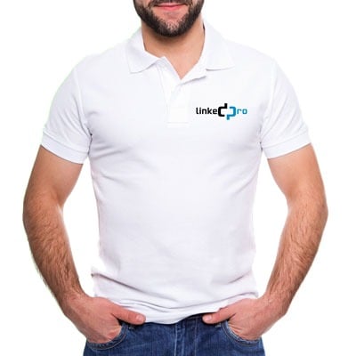 Playera Tipo Polo Color Blanco LinkedPRO Playera Tipo Polo Color Blanco LinkedPRO