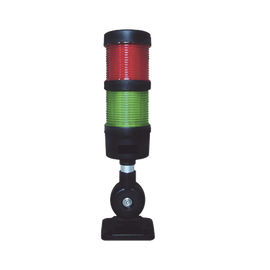 Barra Led Indicadora de estado color Rojo y Verde, con Buzzer integrado, a 24 VCD con Montaje incluido de 60 mm de diámetro
