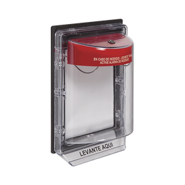 Cubierta Protectora Serie Stopper II® De Policarbonato, Con Alarma, Montaje en Superficie, Interior/Exterior, Etiqueta en Español