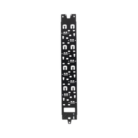 Panel Administrador de Cables Vertical para Gabinete FlexFusion™ de 45RU, Acepta Anillos en D, Anillos S1DR, S2DR y L; S1LR, S2LR, Color Negro