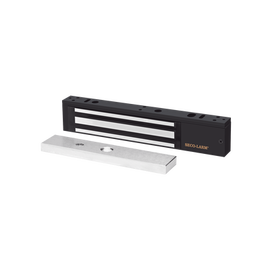 CERRADURA ELECTROMAGNETICA DE 600LB EN COLOR  NEGRO CON SENSOR DE ADHERENCIA Y LED DE STATUS