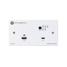 Transmisor HDBaseT de placa de pared para HDMI y USB-C EU/UK