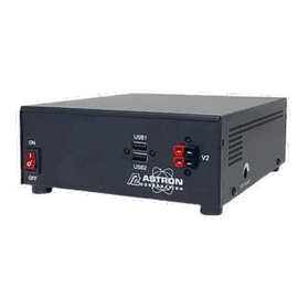 Fuente de Alimentación Conmutada, Salida Pico de 25A a 13.8Vdc, Polos de Alimentación del Panel Frontal, 2 Puertos USB: 5,2 V,