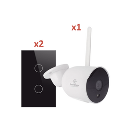 (Wifi) KIT 1 camara Wifi y 2 apagadores inteligentes Wifi
