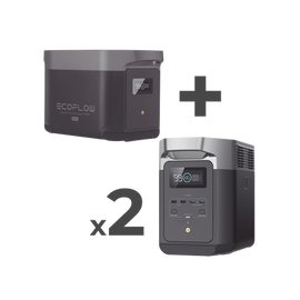 Kit de Estación de Energía Portátil 2048Wh + 2 Baterías Externas 2048Wh (6144Wh Totales)