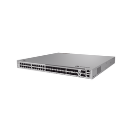Switch Empresarial Core Híbrido Administrable Capa 3 / 24 puertos 10/100/1000 mbps / 16 Puertos SFP+ 10GE / 8 Puertos 25GE SFP28  / 2 Puertos 40/100GE QSFP28  / iStack / Ruteo Dinamico (RIP, OSPF, IS-IS y BGP) / Fuente redundante / Nube Gratis