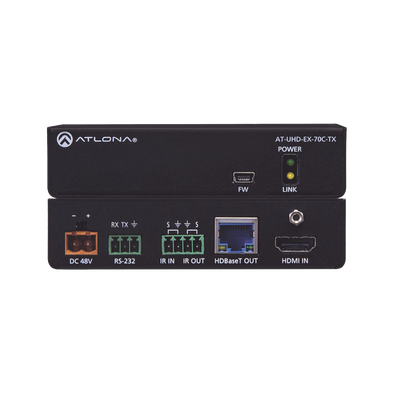 Transmisor 4K/UHD HDMI sobre HDBaseT con control y PoE