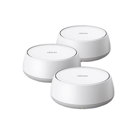 KIT 3 Routers Inalámbrico MESH Interior para Hogar / Doble Banda Wi-Fi 7 BE3600 Mbps / 2 Puerto 2.5 Gigabit WAN/LAN / 4 Antenas Internas / Operación Multi-Link MLO / Administración Mediante la App Deco (iOS, Android) / HomeShield