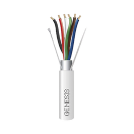 Bobina de 305 Metros / Cable de Cobre / 6 x 18 AWG  / Para Interior / Color Blanco / Blindado / Para Aplicaciones de Alarmas de Intrusión/Control de Acceso/ Automatización / Interfonos y Tv Porteros