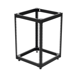 Rack Abierto de 4 Postes Instalación Pared o Piso de 14 Unidades, ¡Ideal para Equipo de Audio!