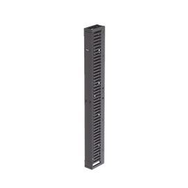 Organizador Vertical PatchRunner™, Sencillo (Solo Frontal), Para Rack Abierto de 45 Unidades, 6 in de Ancho, Color Negro