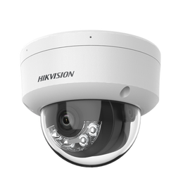 [Dual Light] Domo IP 4 Megapixel / Lente 2.8 mm / 30 mts IR + 30 mts Luz Blanca / Micrófono Integrado / Antivandálico IK08 / ACUSENSE Lite / Exterior IP67 / H.265 / PoE / ONVIF / Micro SD