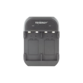 Cargador rápido de 2 compartimientos para baterías Ni-MH; Aplicable en baterías de 9 V /color negro