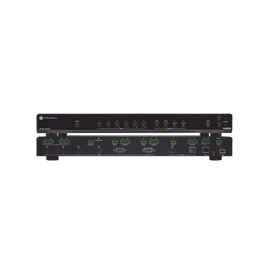 4 HDMI ;  2 VGA INPUT ;  2 OUTPUT SWITCHER WITH SCALER ;  POE ;  AND ETHERNET.