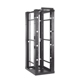 Rack de 4 Postes Sísmico, Estándar de 19 in, Rieles Con Orificio Para Tuerca Enjaulada, Fabricado en Acero, 45 Unidades de Rack, Color Negro