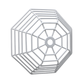 Rejilla de acero Web Stopper® para protección de detectores de humo de vandalismo y accidentes. Bajo perfil, montaje empotrado.