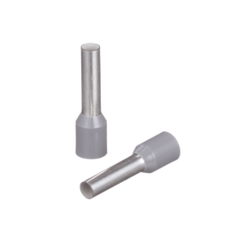 Ferrule Aislado para cabldes 12 AWG, Pin de 12mm de Longitud, Mango Color Gris, Paquete 100Pz