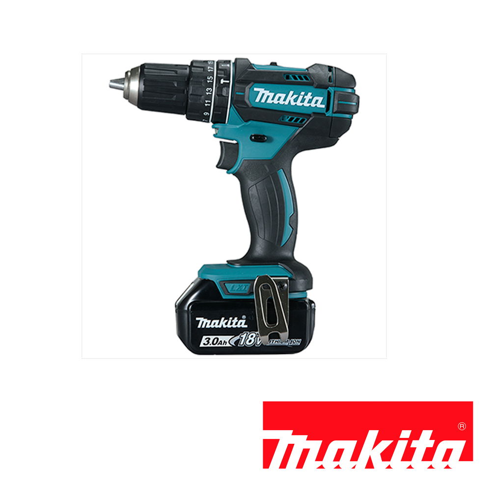 TALADRO-ATORNILLADOR DE 1/2PULGADAS MAKITA DHP482RFE INALAMBRICO COMPACTO LITIO-ION 18V 2 VELOCIDADES VARIABLES