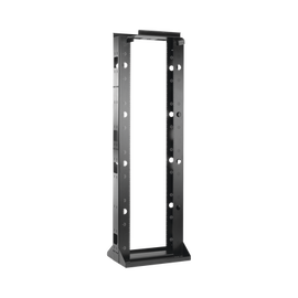 Rack de 2 Postes Sísmico, Estándar de 19 in, Rieles Numerados y Roscados #12-24, Fabricado en Acero, 45 Unidades de Rack, Color Negro