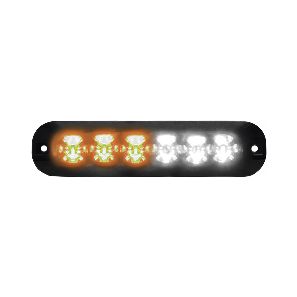 Luz Auxiliar Serie X3705, 6 LEDs Ultra Brillantes, color Ambar / Claro