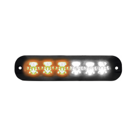 Luz Auxiliar Serie X3705, 6 LEDs Ultra Brillantes, color Ambar / Claro