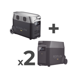 Estación de Energía Portátil DELTA PRO 3600Wh Litio LFP / 5 AC 3600W (7200W Pico) / 2 USB-C 200W / Capacidad para Aumentar Respaldo / Cargador de Coche 10A a 12.6V / Conectividad WiFi y Bluetooth (App) / Carga Solar 1600W Ma