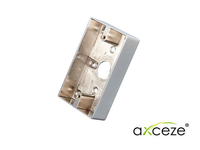 CAJA PARA BOTÓN AXCEZE AX-PBOX70114 DIMENSIONES 114x70x25MM FABRICADA EN ALUMINIO MONTAJE SUPERFICIAL CAJA PARA BOTÓN AXCEZE AX-PBOX70114 DIMENSIONES 114x70x25MM FABRICADA EN ALUMINIO MONTAJE SUPERFICIAL