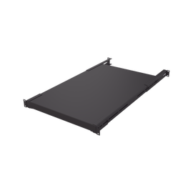 Charola Rackeable de profundidad ajustable para Soportar Equipos en Rack de 19 in, Doble Fijación, Color Negro, 3U