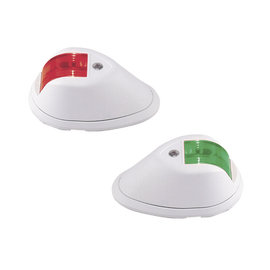 Set de Luces de Navegación Verticales Rojo / Verde con Carcasa en Color Blanco para Embarcaciones a Motor de Menos de 20 Metros