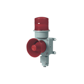 Combinación de baliza LED color roja con sirena electrónica para aplicaciones de la industria pesada  máx.114 dB a 220 VCA