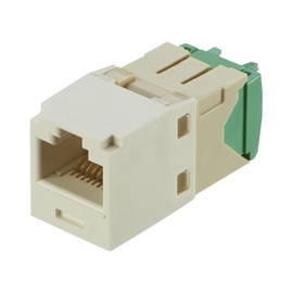Conector Jack RJ45 Estilo TG, Mini-Com, Categoría 6, de 8 posiciones y 8 cables de Calibre 28/30 AWG, Color Blanco