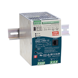 Fuente de Poder Industrial de 240W con Cargador de Baterías, salida 48Vcc, 5A, para montaje Riel Din