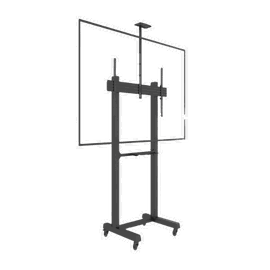 Montaje de Piso Móvil para Pantallas de  65 in a 100 in | vesa 100 x 100 hasta 1000 x 600 | carga maxima soportada 120kg| Fabricado en aluminio y acero