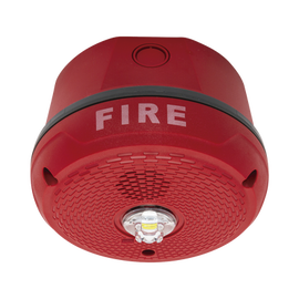 Sirena con Lámpara LED Estroboscópica / Montaje en Techo / Nivel de Candelas Seleccionable / Color Rojo / Nuevo Diseño Moderno y Elegante / Menor Consumo de Corriente / Uso exterior