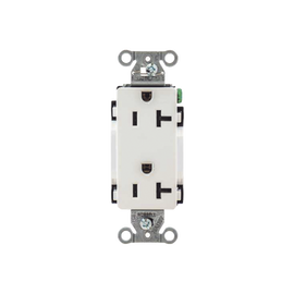 Contacto Duplex Decorador 20 A 125V / 2 Polos 3 Hilos/ Nema 5-20 R / Color Blanco.