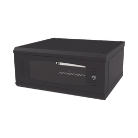Gabinete para Montaje en Pared, Puerta de Cristal, Cuerpo Fijo con Rack 19
