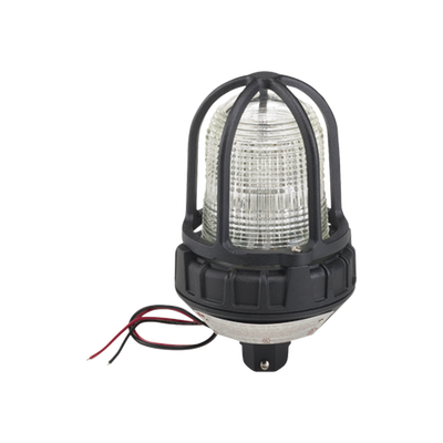 Luz estroboscópica para ubicaciónes peligrosas,  montaje tipo tubo, 12-24 VCD, Color Claro
