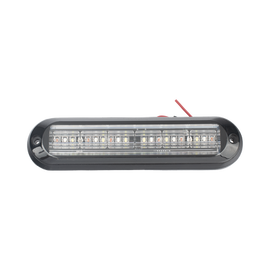 Luz Auxiliar, Ultra Brillante, IP67, 18 LEDs, Tricolor, Color Rojo/Claro/Azul, con mica transparente y bisel negro