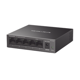 Switch NO Administrable / Para escritorio / Carcasa de metal / 5 puertos 10/100/1000 Mbps / Diseño Compacto / Plug and Play