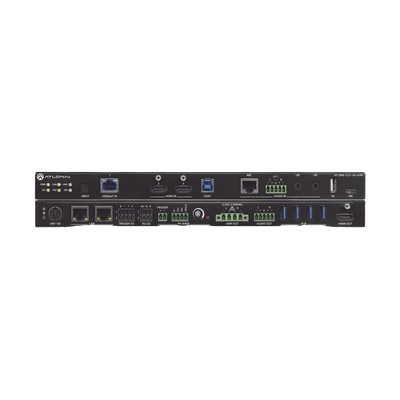 Switch Matriz Omega 1 Entrada HDBaseT y 2 Entradas HDMI y 1 Salida HDMI, amplificador mezclador y concentrador USB