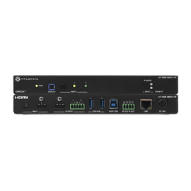 Matriz de dos entradas con entradas USB-C y HDMI, además de concentrador USB y carga de dispositivos